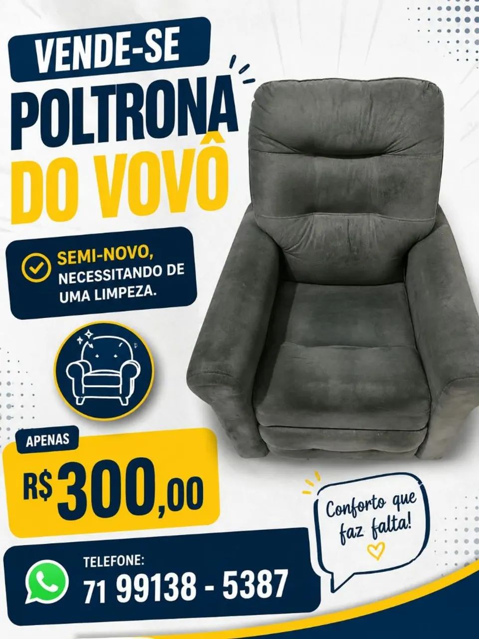 Vende-se uma poltrona do vovó, 