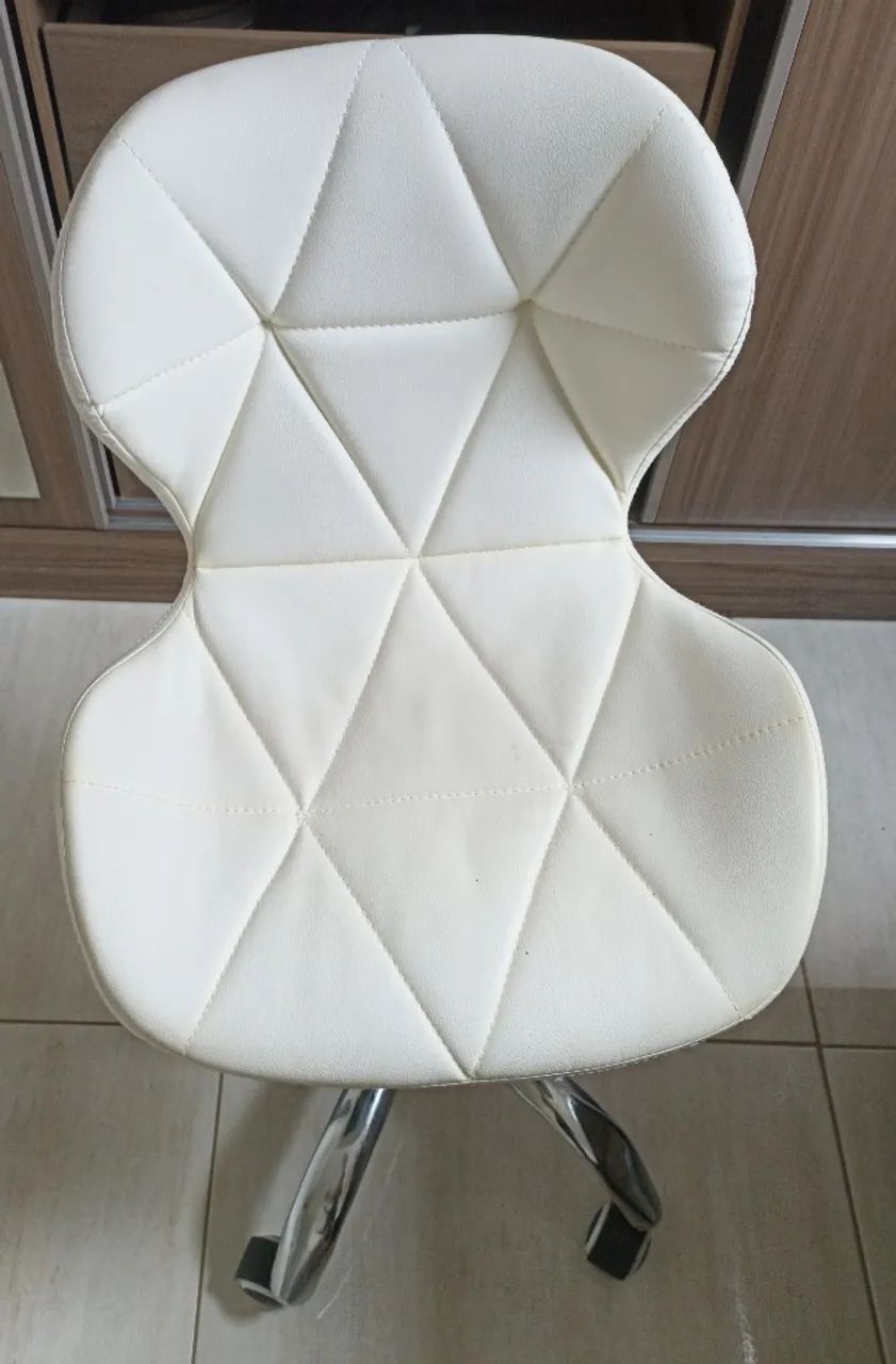 Cadeira Eiffel Slim Giratória com Estofado Penteadeira Base Cromada Evolux - Foto 2