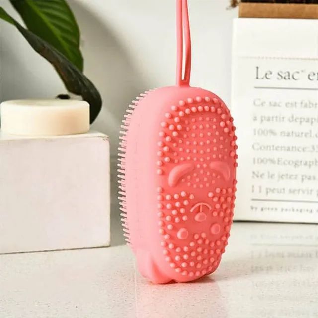 Esponja De Silicone Macia Para Banho Escova Espuma Interna Confortável - Foto 4
