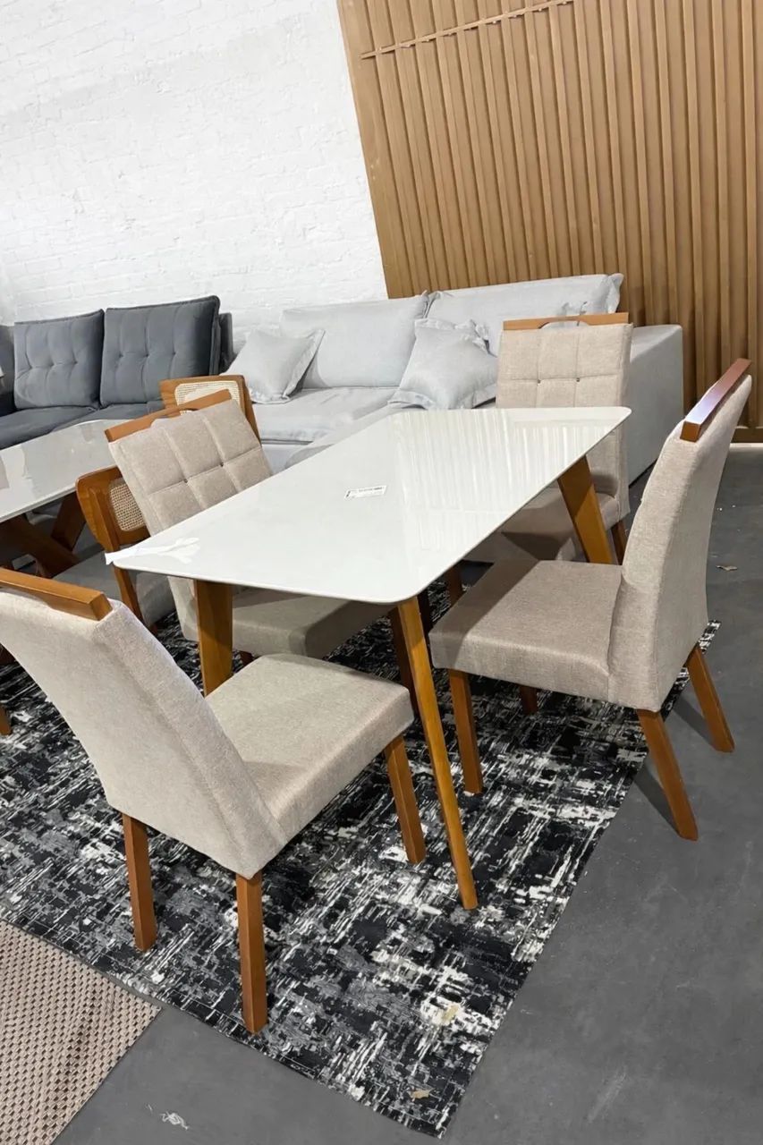 Mesa de Jantar 120x80cm com 4 Cadeiras  - Foto 2