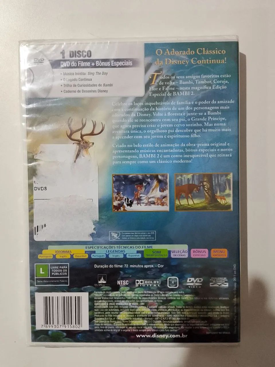 DVD Bambi 2 original lacrado - Foto 2