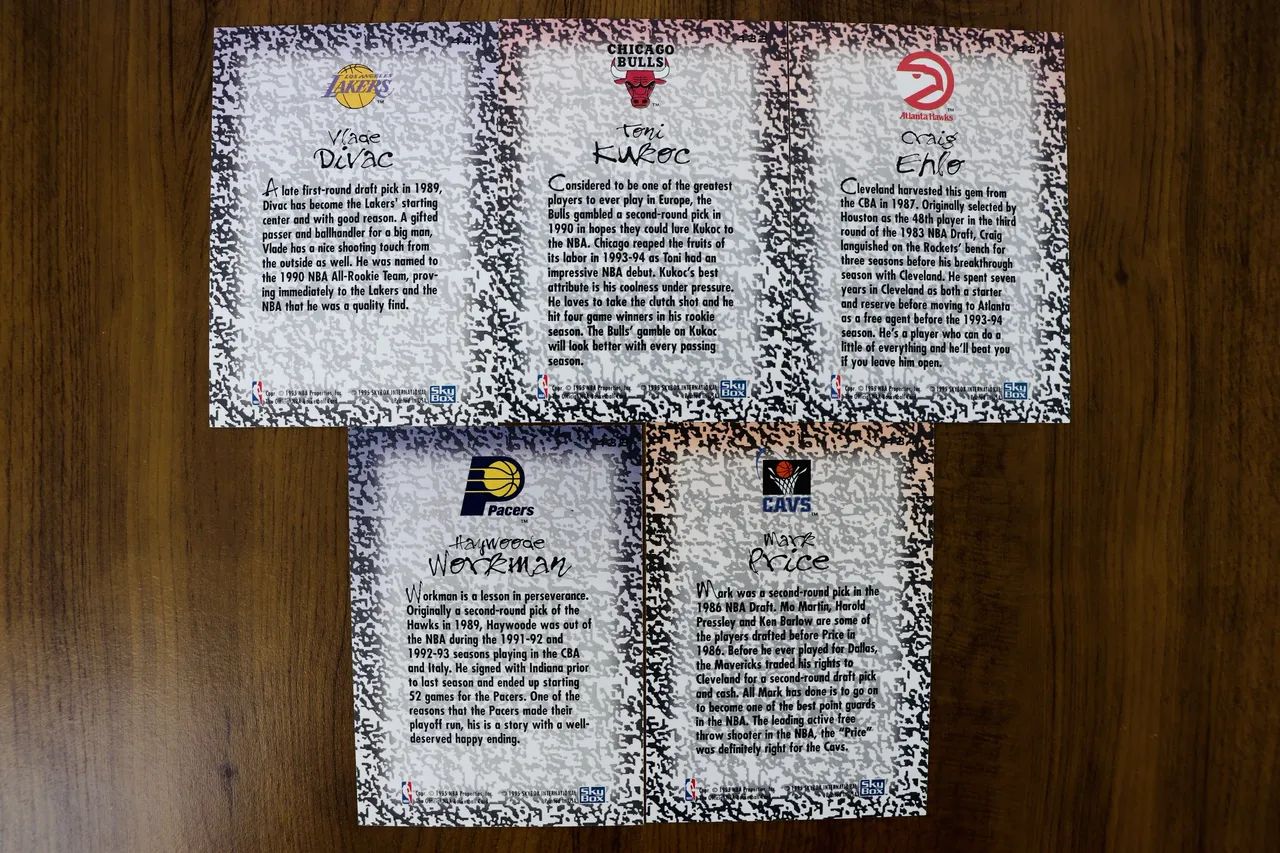 Lote 5 Cards NBA SkyBox 1994-95 Gold Mine - Foto 2