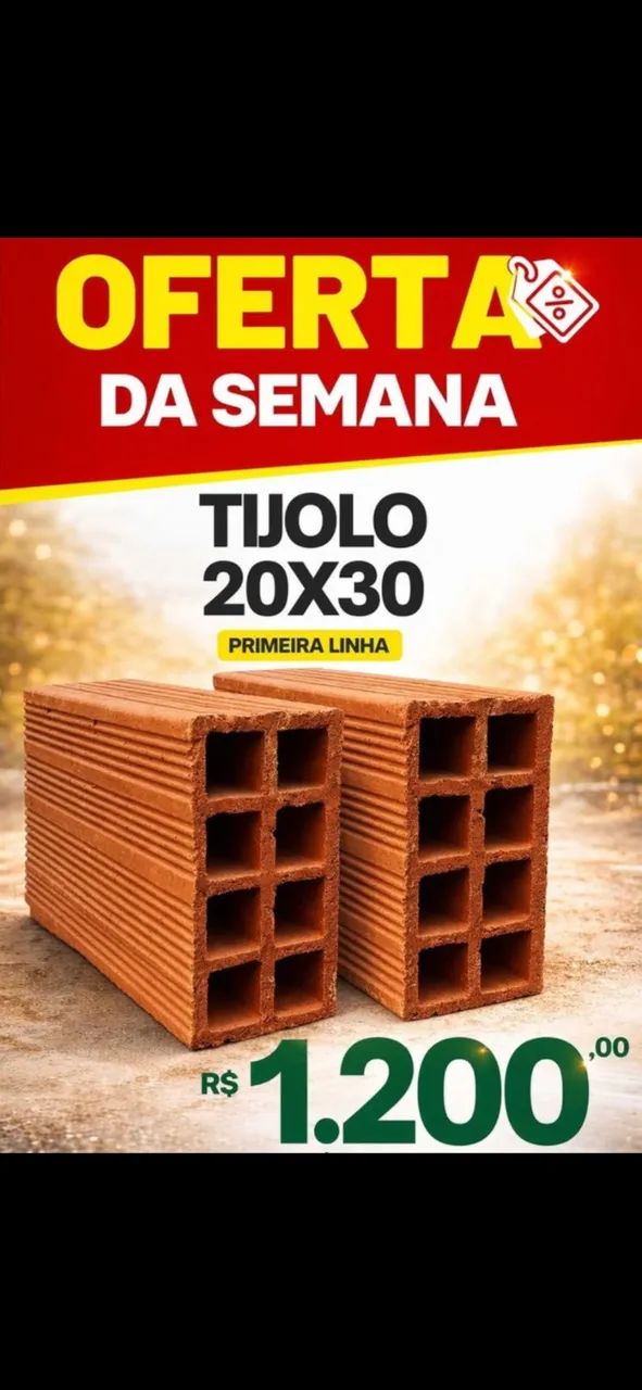 Tijolos Tijolo de Qualidade direto da cerâmica 