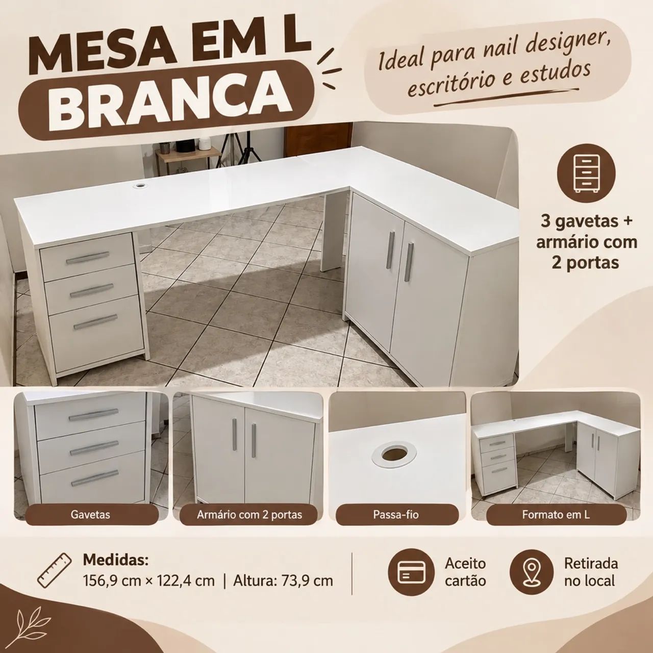 Mesa em L