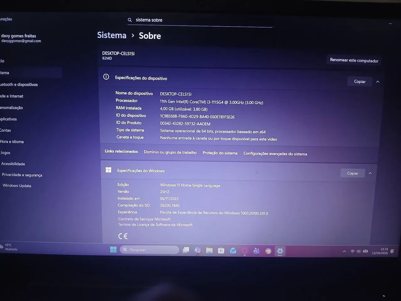 Lenovo ideaPad i3/ Core i3 11 geração - Foto 2