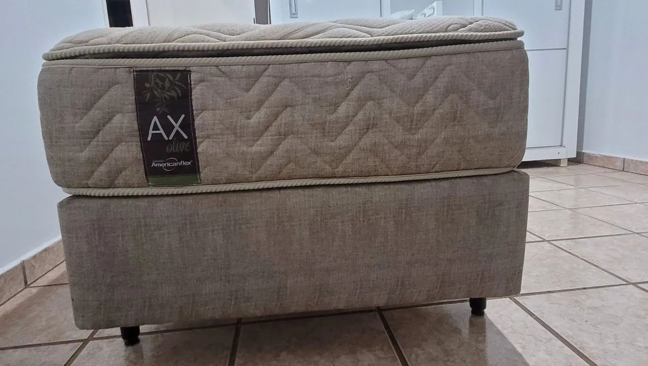 CAMA BOX SOLTEIRO AMERICANFLEX + COLCHÃO DE MOLAS ENSACADAS - Foto 3
