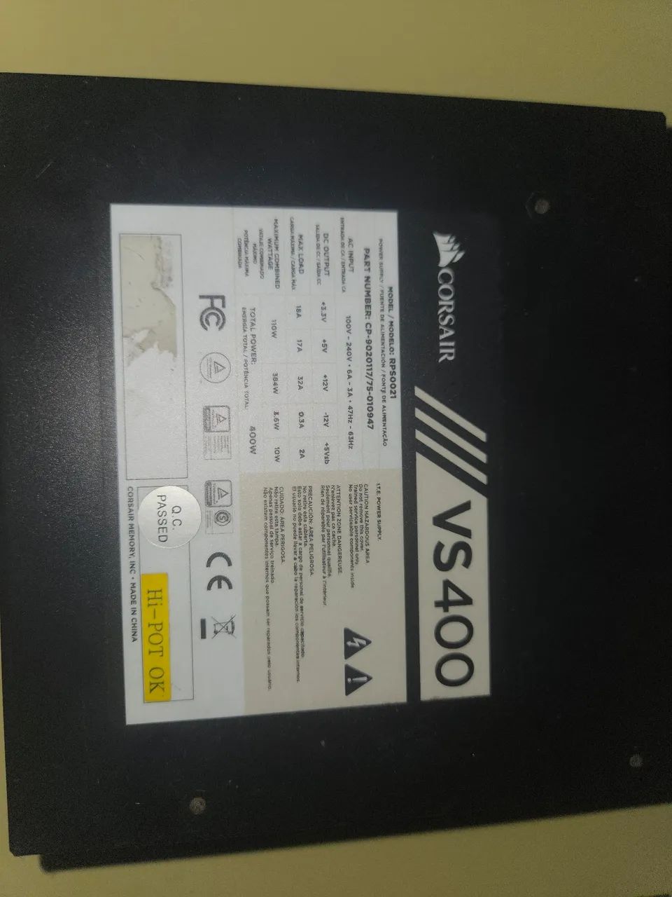 FONTE CORSAIR VS400 - Foto 3