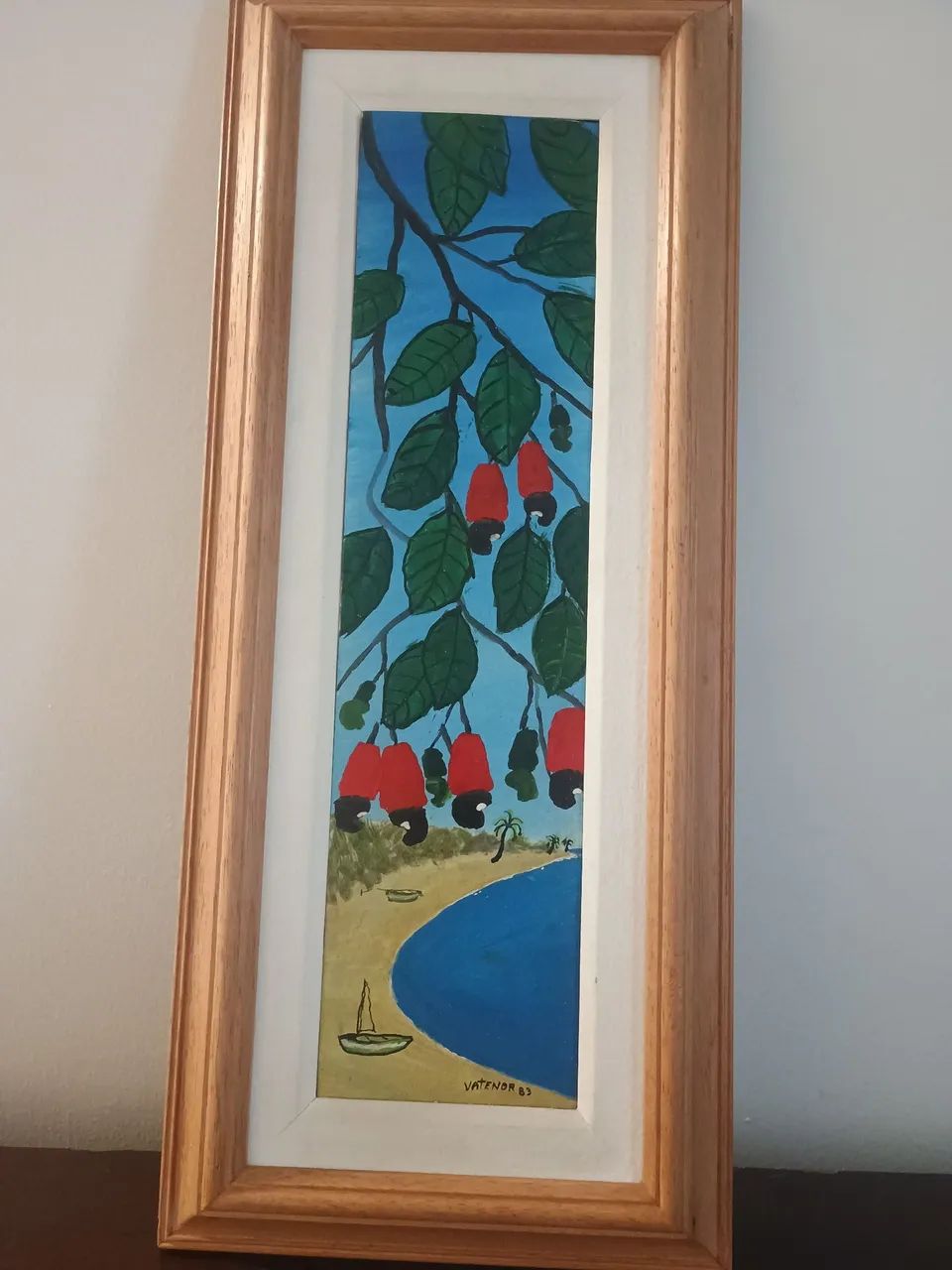 Quadro vertical original  do pintor Vatanor datado1983  - Foto 4