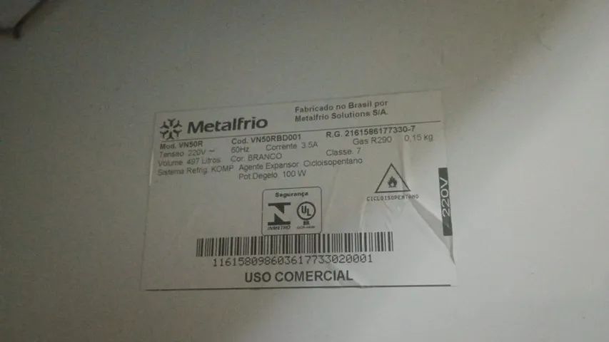 ミルページ Refrigerador Expositor/Cervejeira Metalfrio - VN50R - Geladeiras e