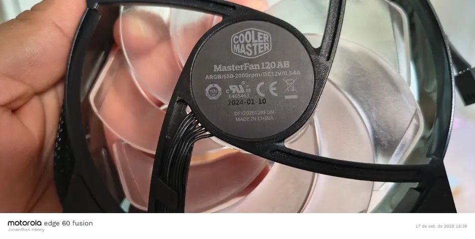 Kit Fans Cooler Master Master Fan 120AB ARGB  - Foto 2