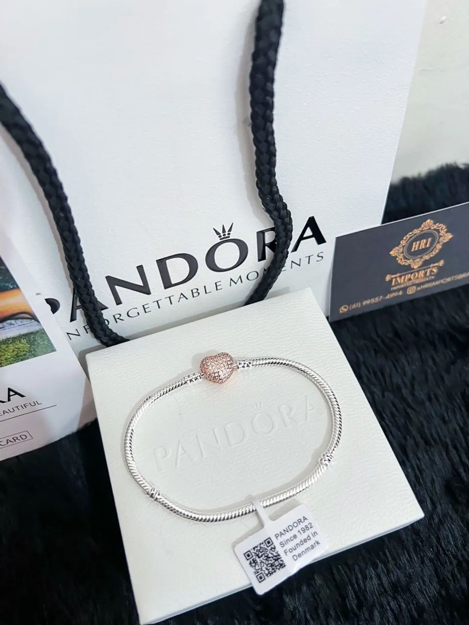 Pulseira Pandora coração rose  - Foto 5