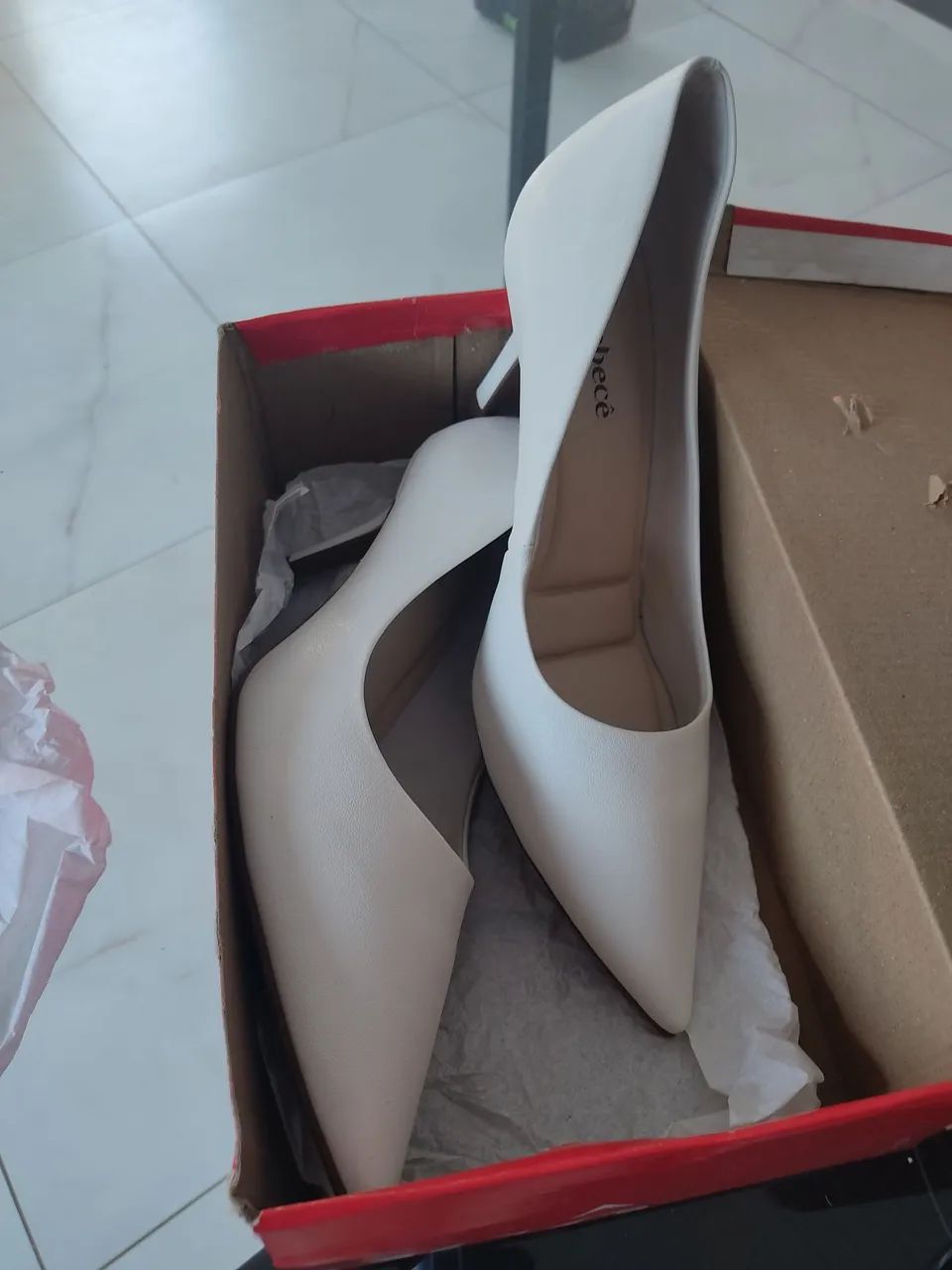 Sapato Scarpin Branco  - Foto 3