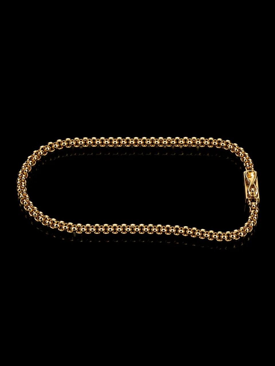 Pulseira Cadeado Duplo 2,5mm (Fecho Gaveta) (19cm, 20cm e 21cm)