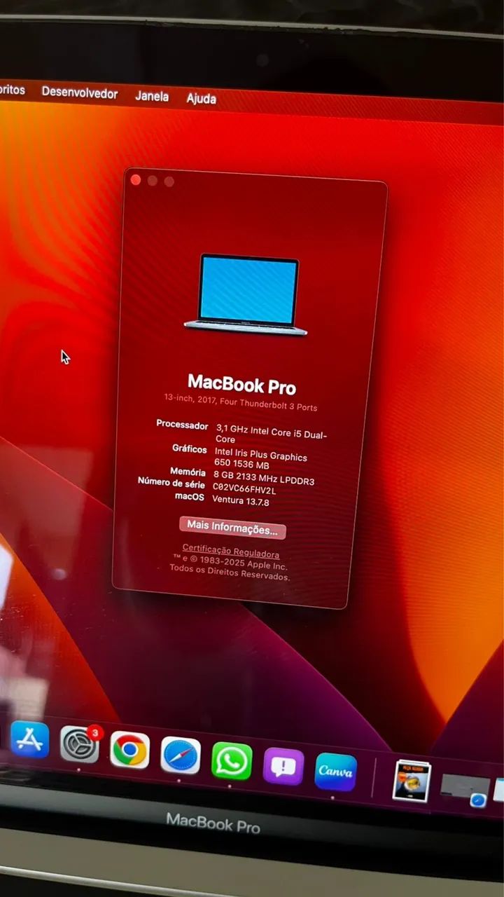 MacBook Pro 2017 com Touch ID  - Foto 2