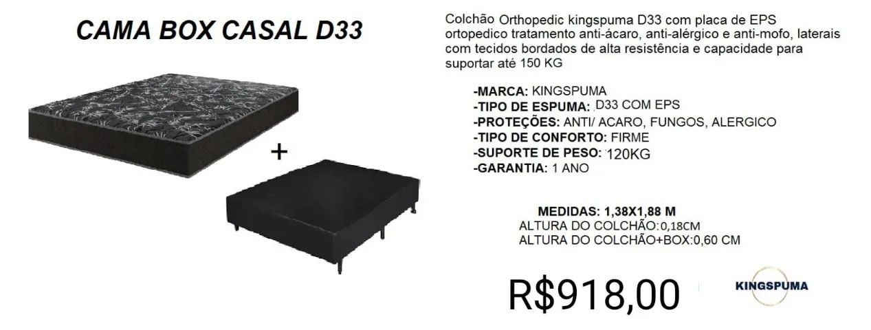 CONJUNTO BOX CASAL A PRONTA-ENTREGA 