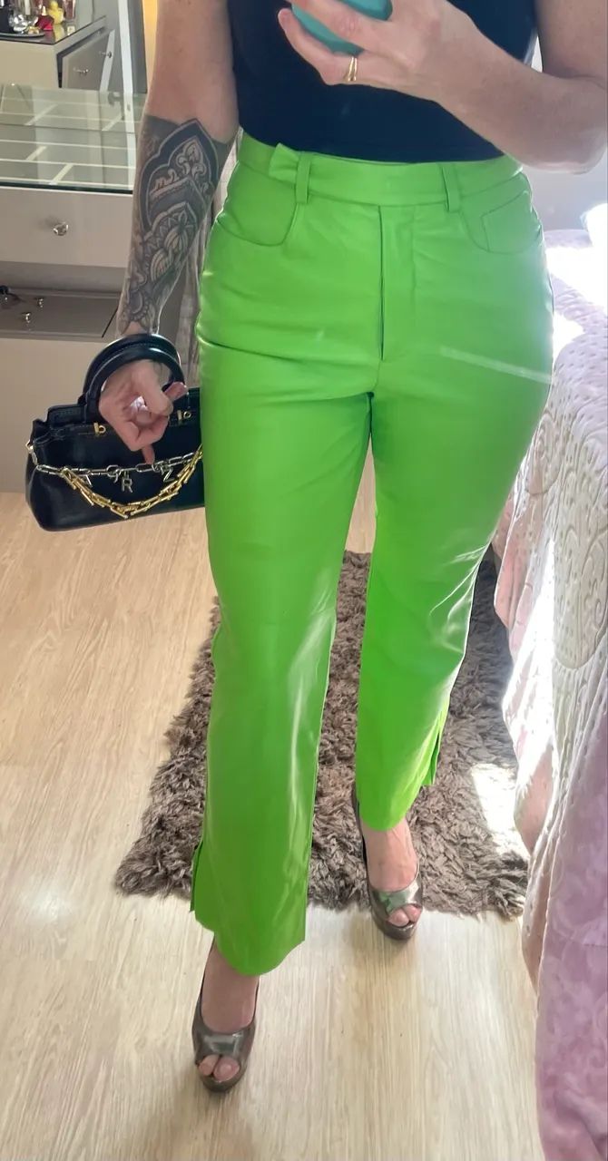 Calça Cargo Verde Lima Bari Original Tam 38 - Estado de Nova - Foto 4