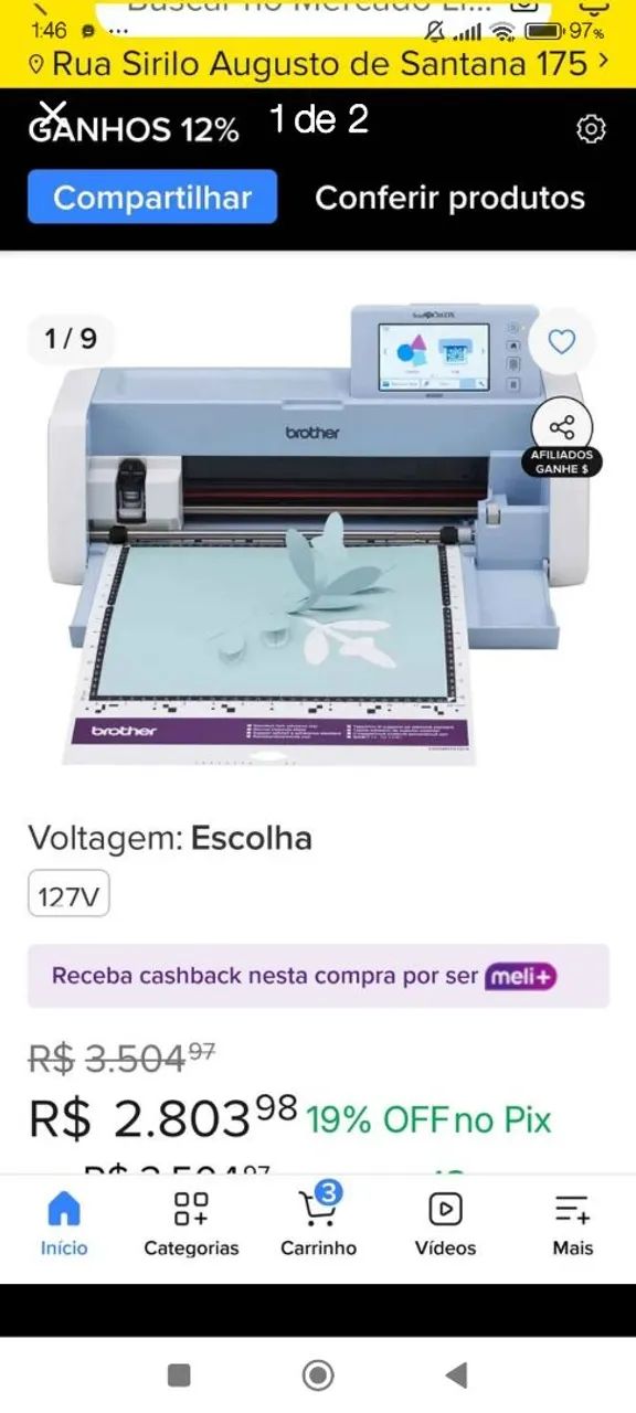 Máquina de corte brother Scan cut 