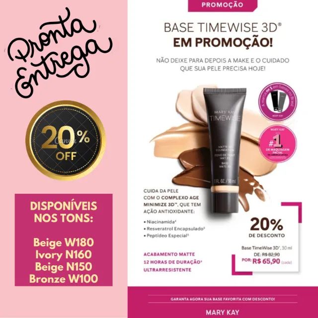 BASE TIMEWISE 3D* EM PROMOÇÃO!
