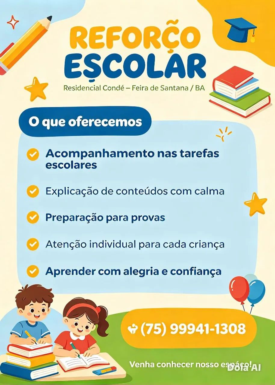 Reforço escolar.