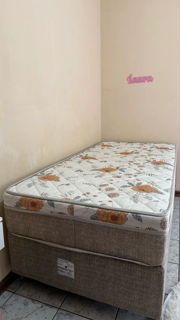 Cama box solteiro nova