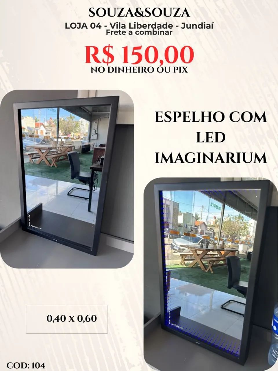 Espelho com Led Imaginarium