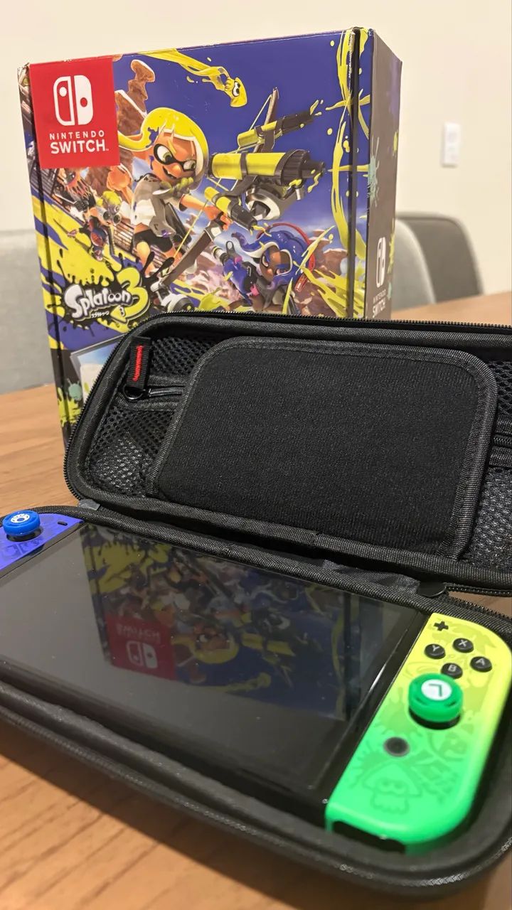 Nintendo Switch Oled Splatoon 3 - Edição Limitada - Foto 3