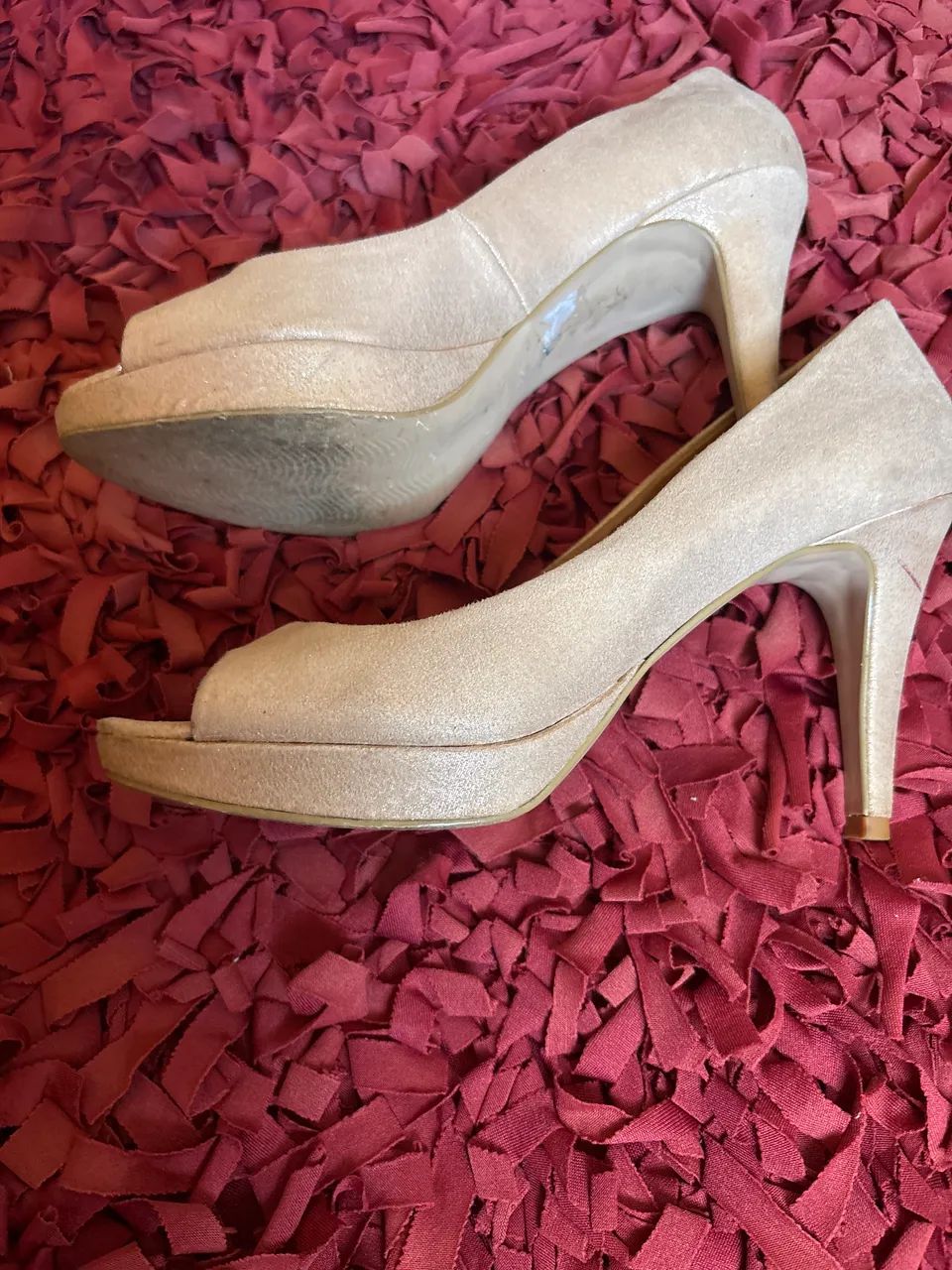 Sandália peep toe rosê - Foto 2
