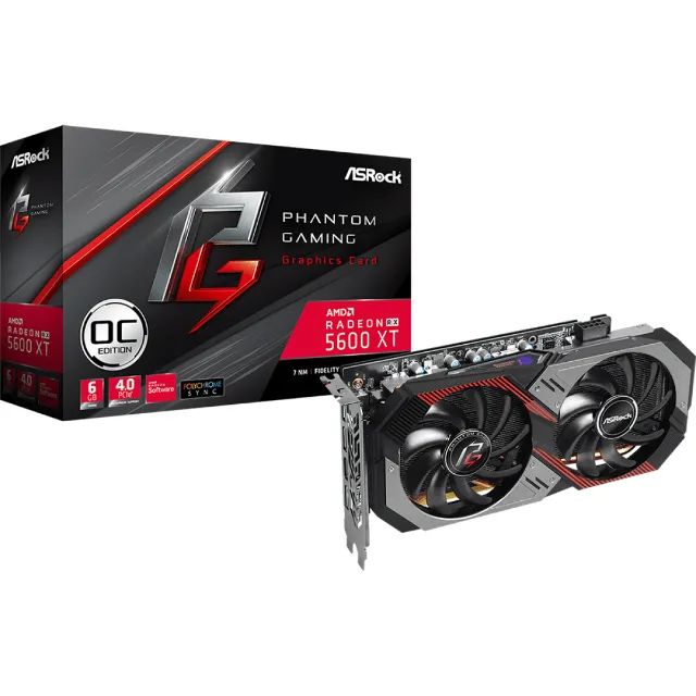 Placa de Vídeo RX 5600 XT Phantom Gaming D2 OC ASRock AMD Radeon, 6GB, DDR6 - USADA