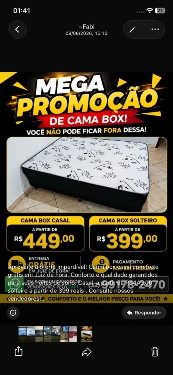Mega liquidação cama box ?