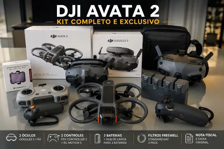 DJI Avata 2 Fly More Combo + Goggles 3 + N3 + FPV Controller 3