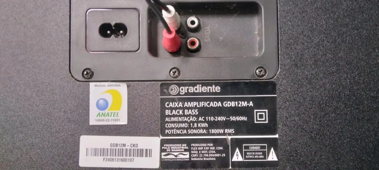 Caixa Bluetooth Gradiente GBD12M-A 1800w RMS  - Foto 4
