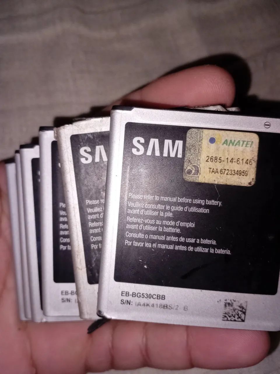 Lote 6 baterias celular j5 usadas - Foto 4