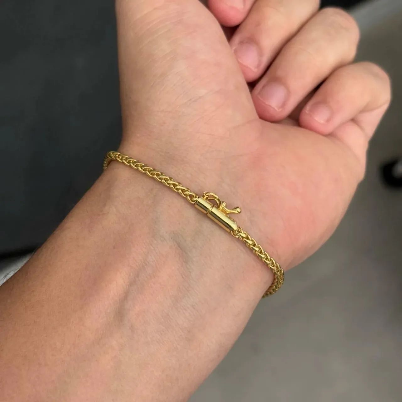 Kit corrente e pulseira bh a ouro - Foto 3