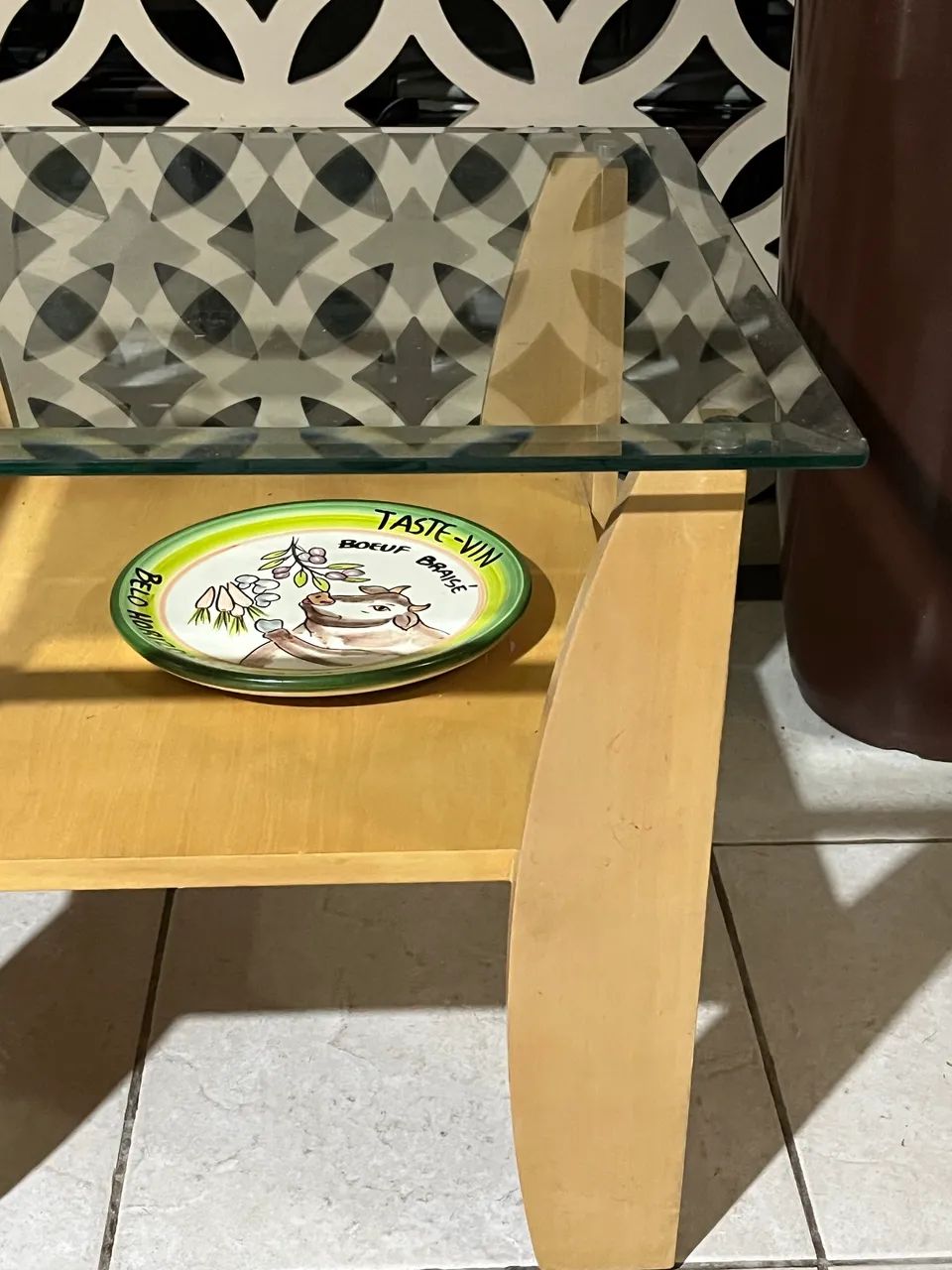Mesa de cabeceira ou centro tampo vidro bisoltado temperado - Foto 2