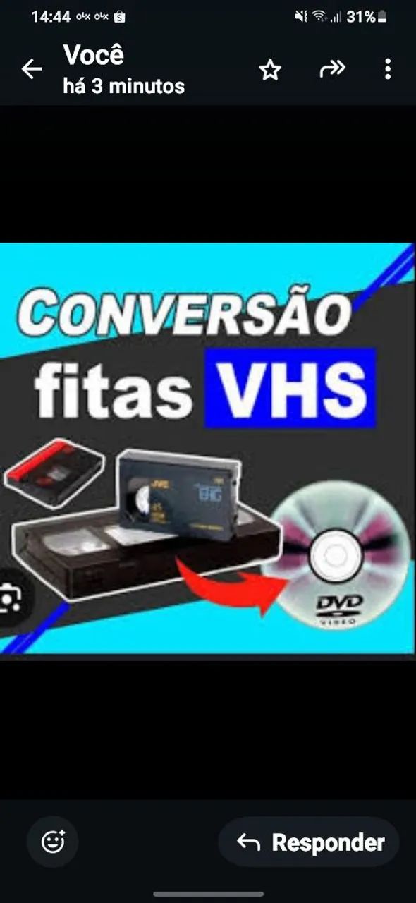 converti fitas vhs e vhsc para dvd apenas  apenas 11,50 - Foto 2