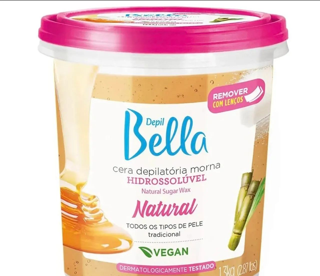 Cera hidrossolúvel Natural 1,3 Kg ( Lacrado)