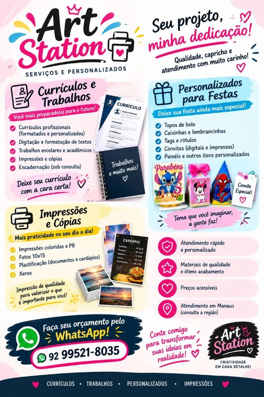 Serviços de grafica rápida no japiim