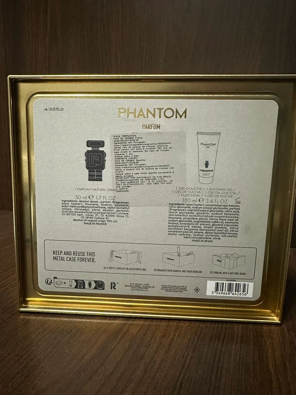 Kit Phantom Parfum - Perfume de 50ml + creme de 100ml - Foto 4
