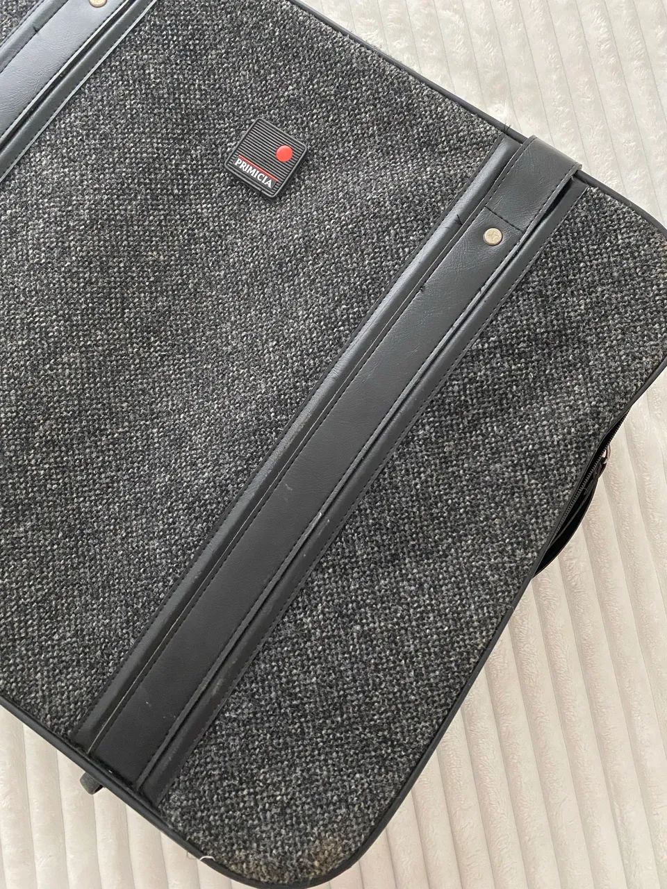 Mala primicia em couro e Tweed - Foto 4