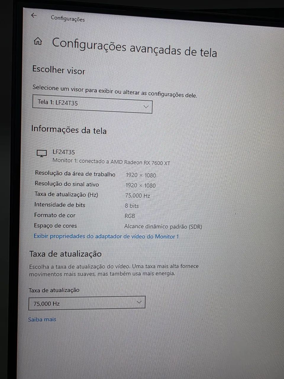 Monitor Gamer Samsung 24 Polegadas 75hz - Foto 2