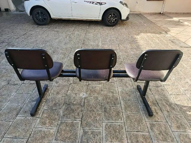 Cadeira longarina com três lugares   - Foto 5
