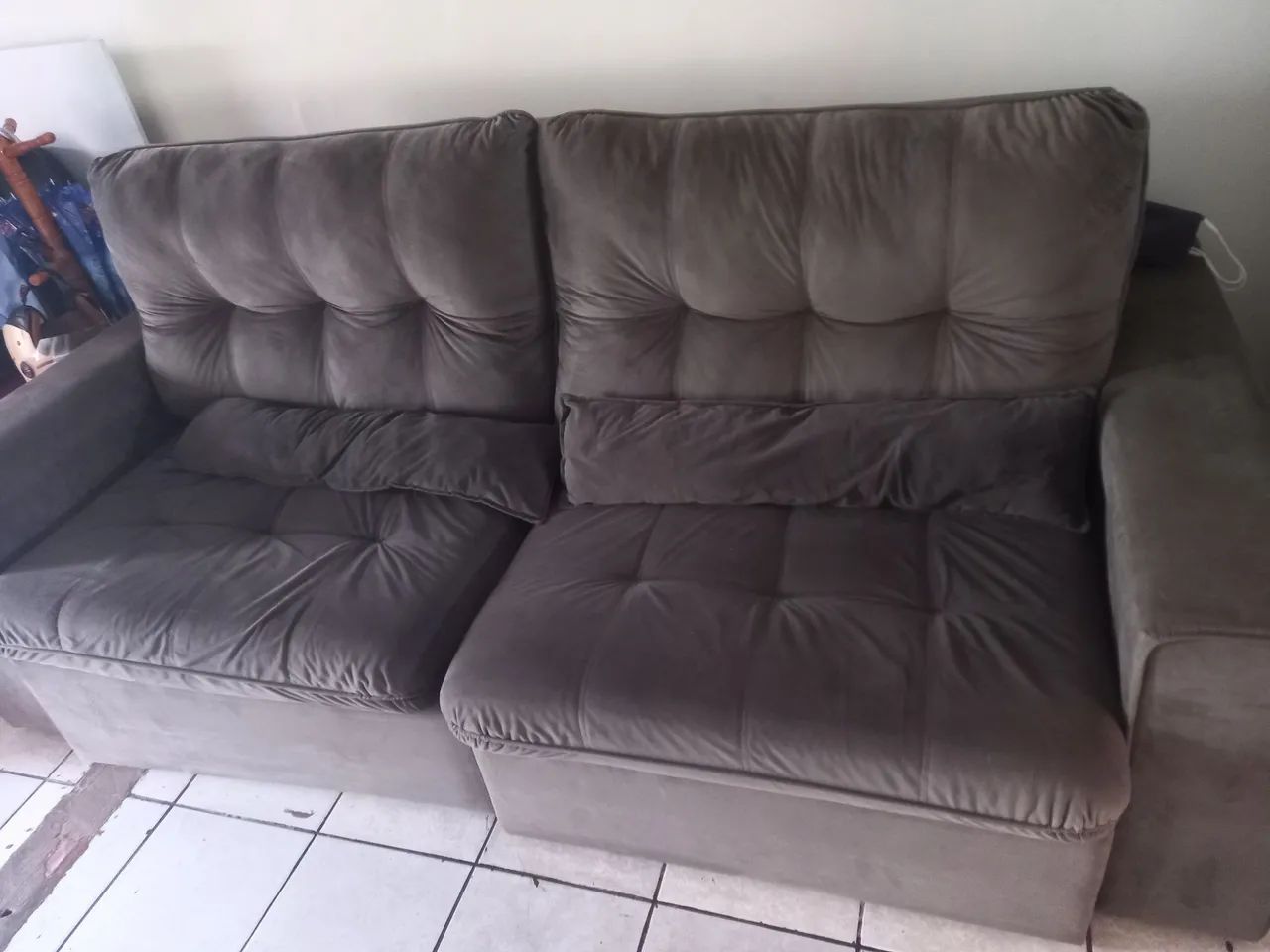 Sofá retrátil 2.40 mt, feito sobre medida por rei do Sofá.