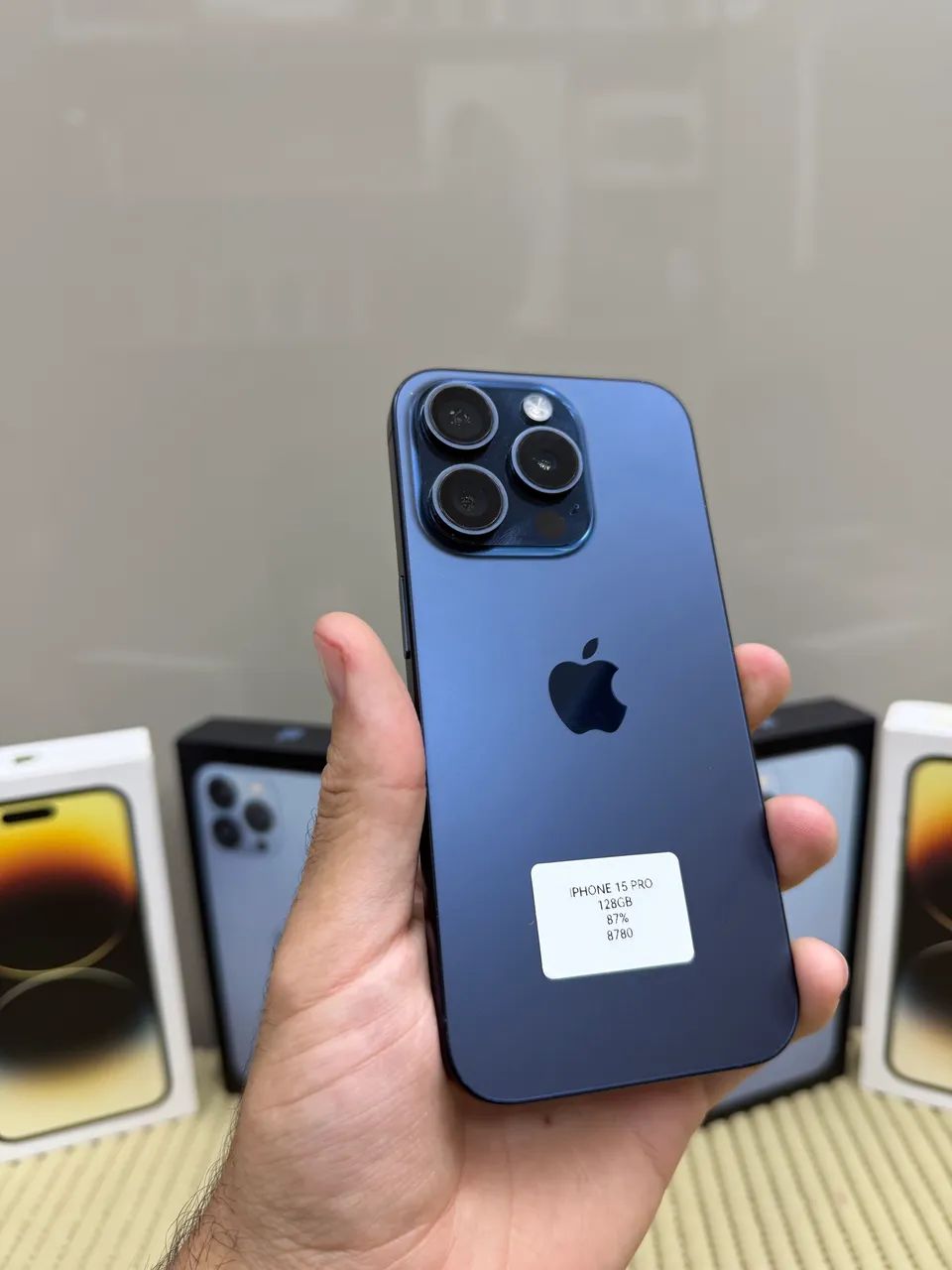 IPHONE 15 PRO 128GB AZUL SEMI NOVO PROMOÇÃO TOP ID APPLE