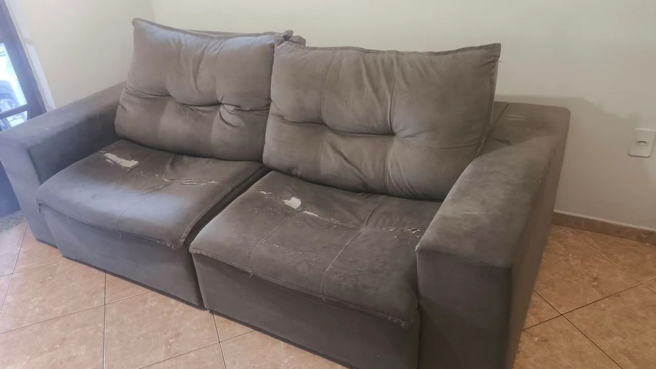Sofá 2.30m retrátil reclinável usado  - Foto 3