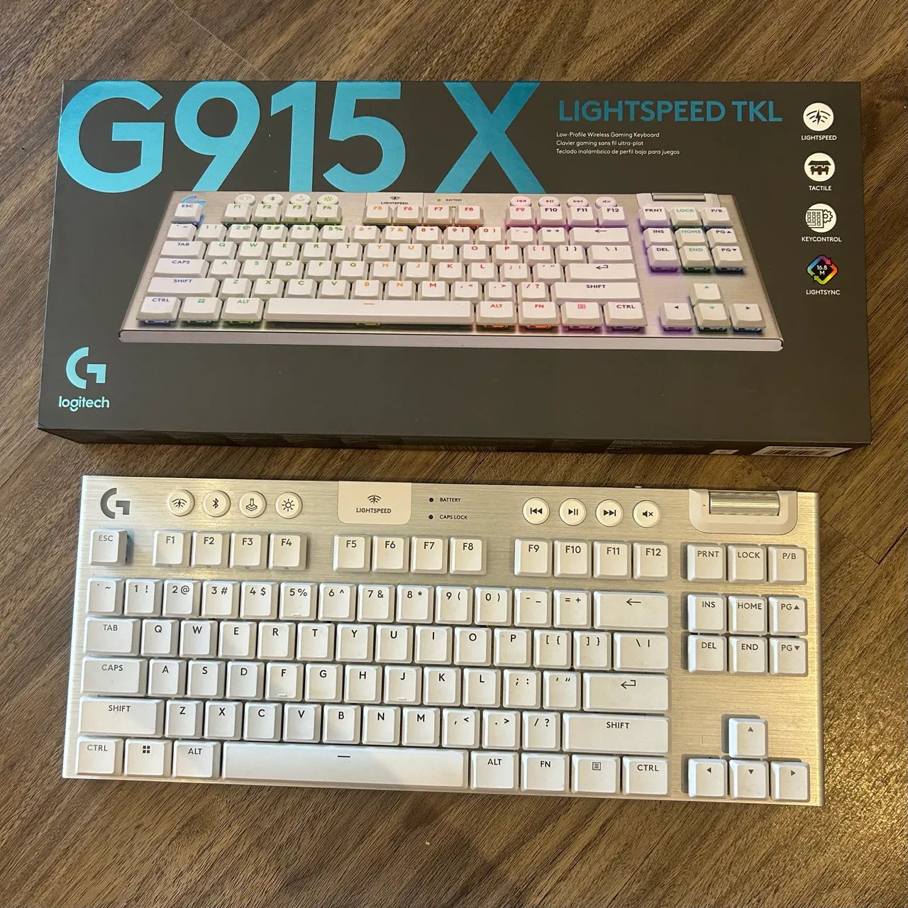 Logitech G915 X LIGHTSPEED TKL White - Com duplo clique