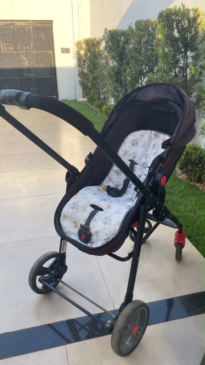 Carrinho de bebê com bebê conforto e base Galzerano - Foto 3