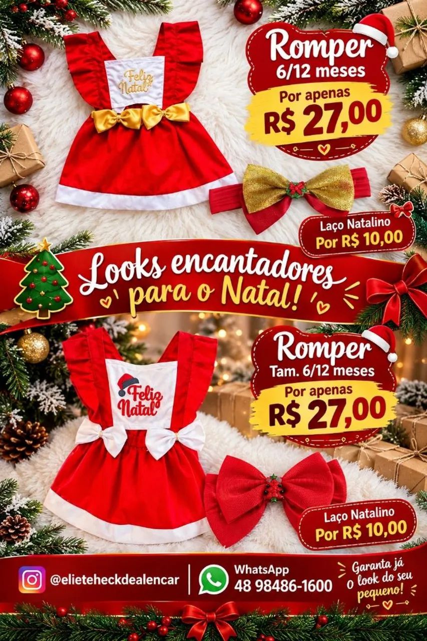 Roupas infantis e bebê de natal  - Foto 5