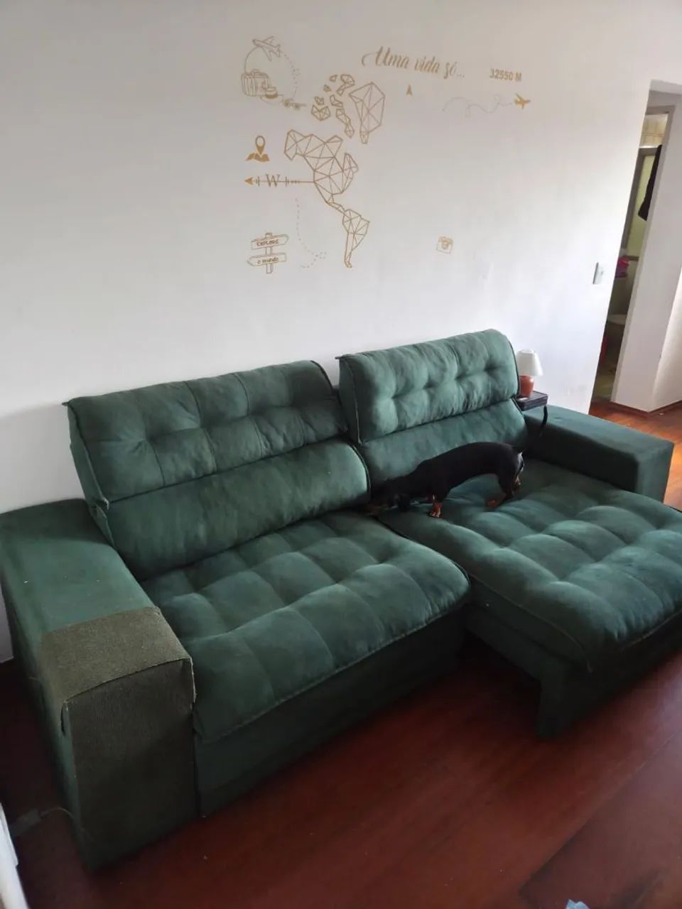 Sofá cama retrátil e reclinável 