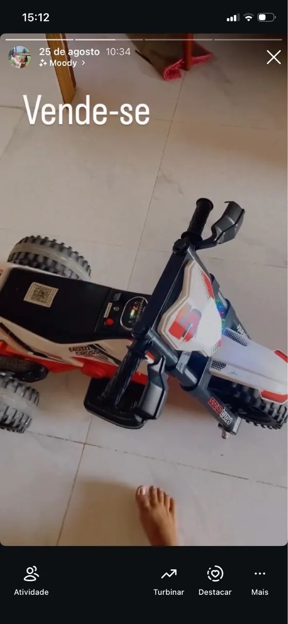 Moto elétrica infantil  - Foto 3