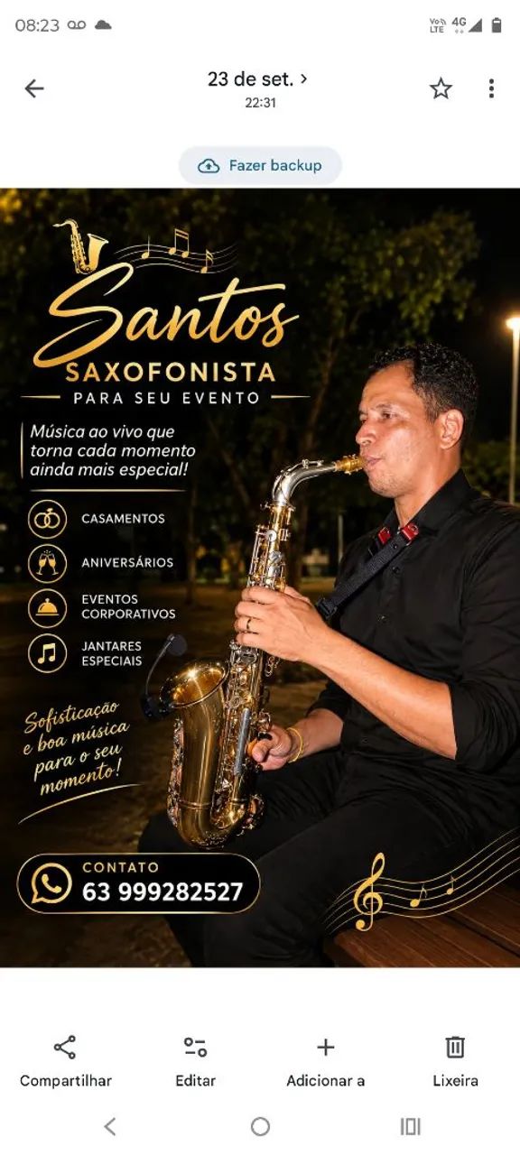 Saxofone ao Vivo: Elegância e Sofisticação para o seu Evento